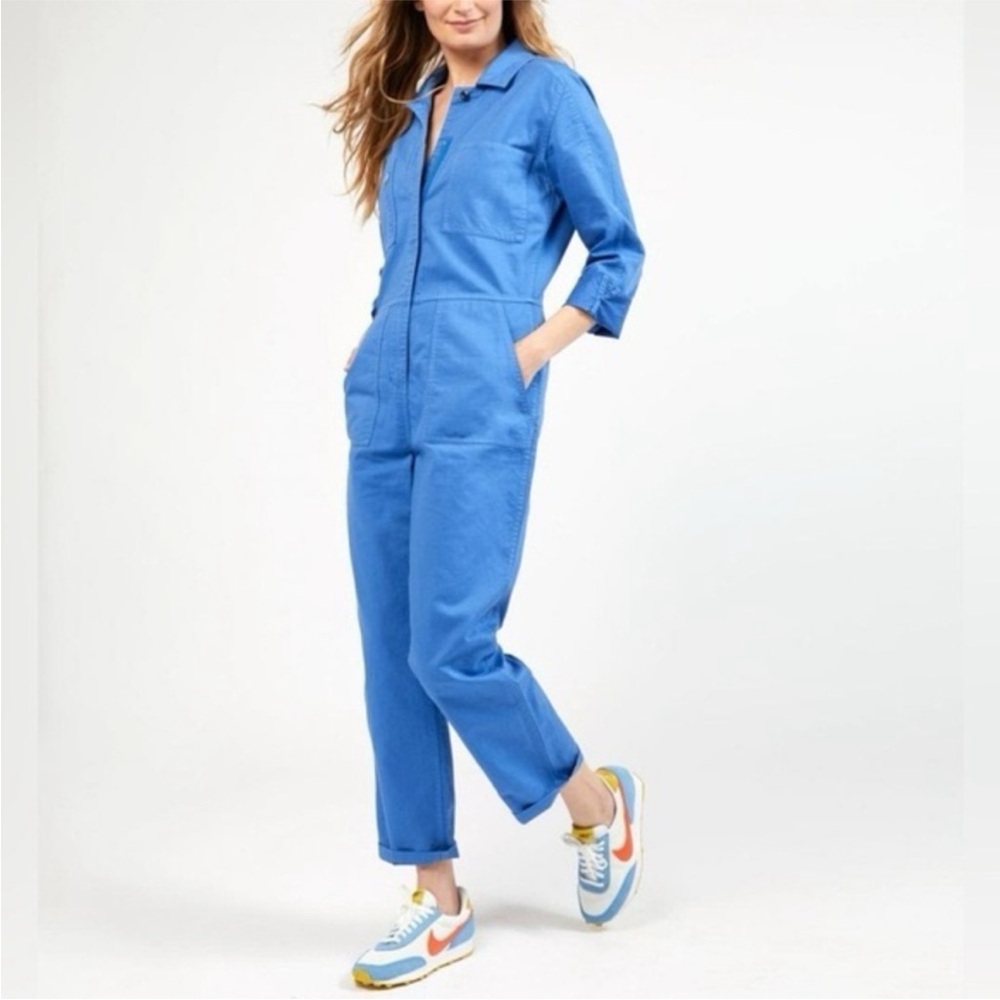 Outerknown Station Jumpsuit Blue